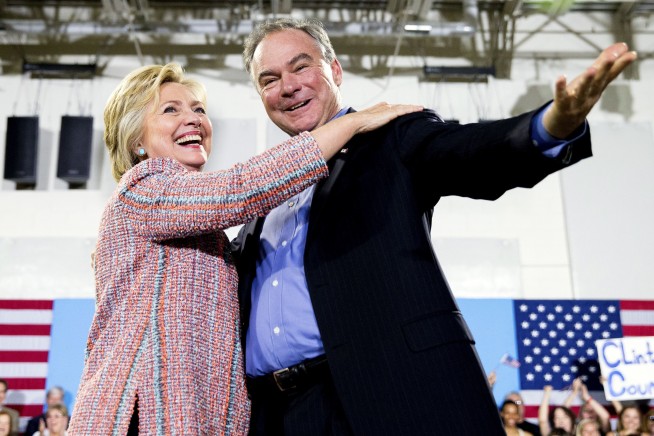 The Latest: Clinton chooses Tim Kaine as running mate