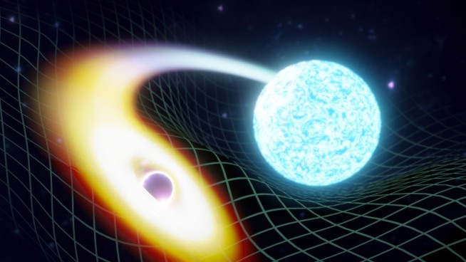Cosmic gulp: Astronomers see black hole swallow neutron star