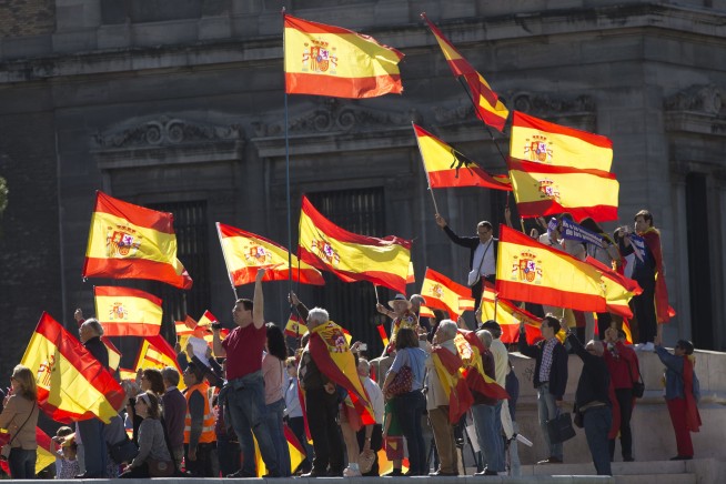 The Latest: Catalan leader calls for peaceful protests