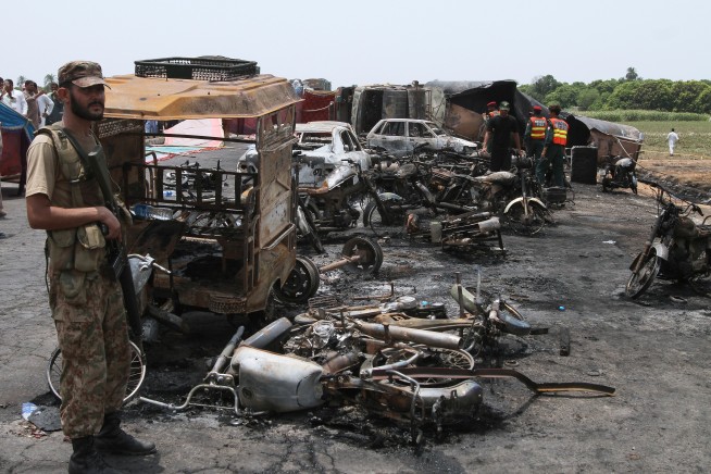 Overturned oil tanker explodes in Pakistan, killing 153