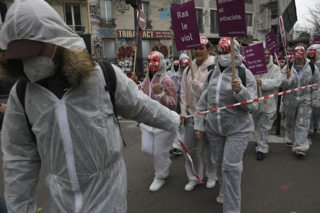 Marchers across France decry violence against women