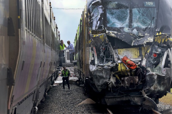 15 hurt in Florida when train hits fire truck that drove onto tracks after another train passed