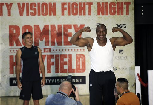 Mitt Romney throws hat in ring - the boxing ring, that is