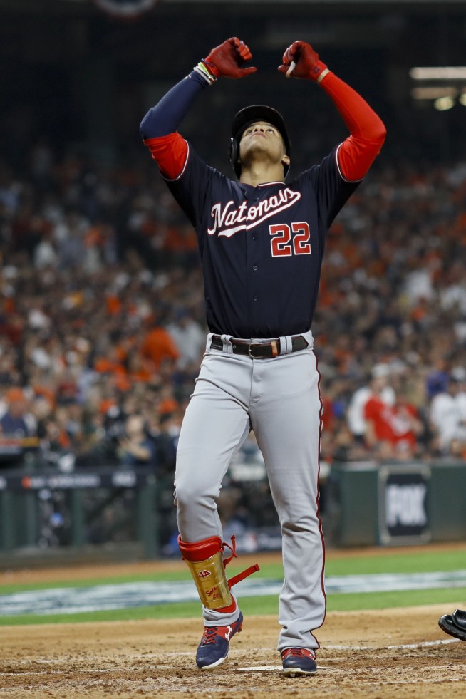 Soto, Nationals top Cole, Astros 5-4 in World Series opener