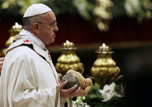 Pope on Christmas Eve lauds Jesus' 'humble' start