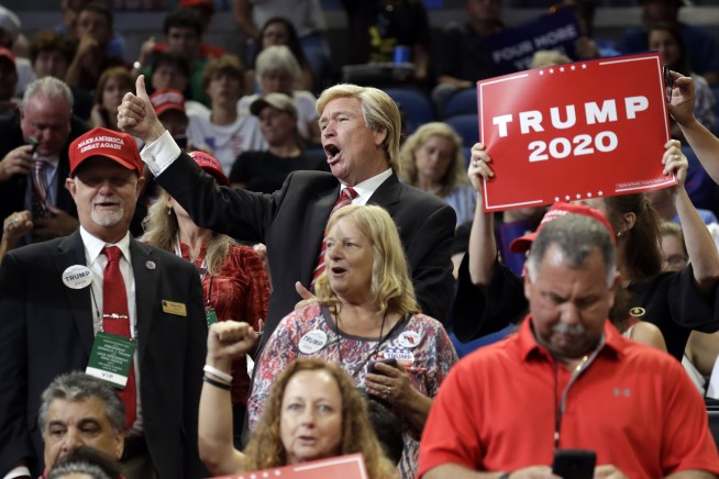 The Latest: Trump kicks off 2020 bid by airing grievances