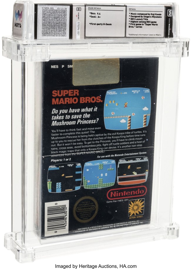 Vintage Super Mario Bros. video game sells for $114,000