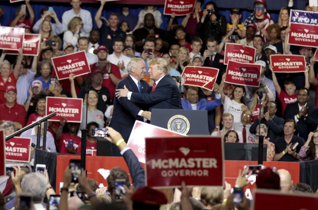 Trump makes runoff election for SC governor about him, too