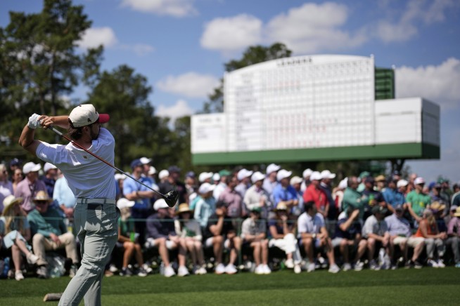 Masters whiz kid: Jose Luis Ballester takes a different kind of relief and does No. 1 at No. 13