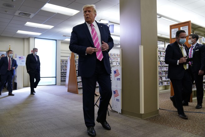 Trump votes in Fla. before rallies; Biden focuses on Pa.