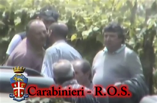 Italian mobsters take secret oath in police video