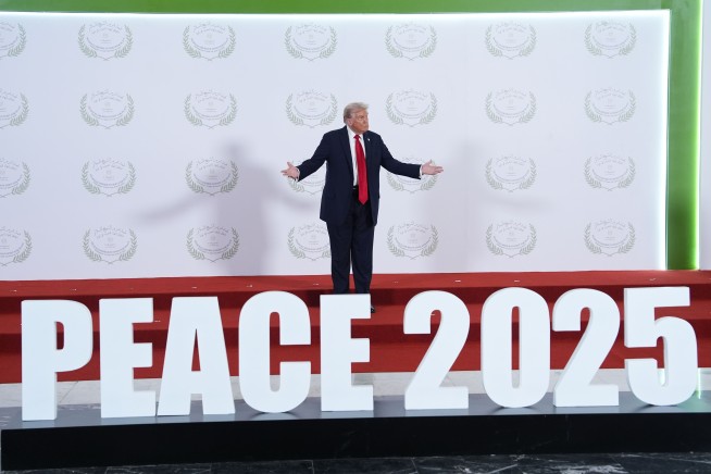 The Latest: Living hostages and Palestinian prisoners freed as Trump tours region