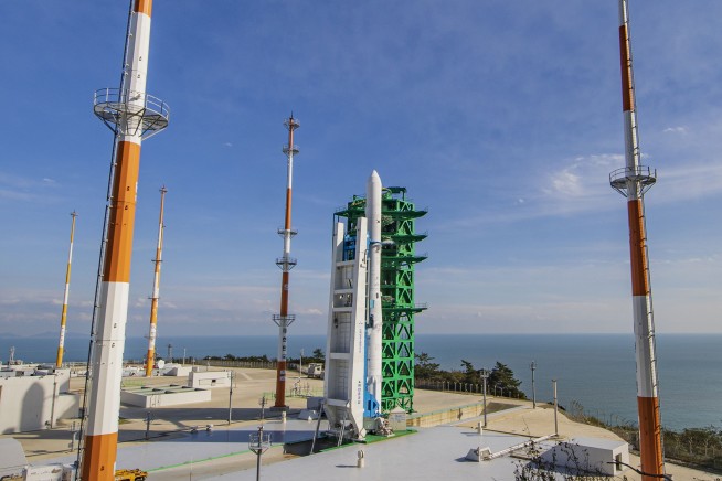 S Korea test launches 1st domestically made space rocket