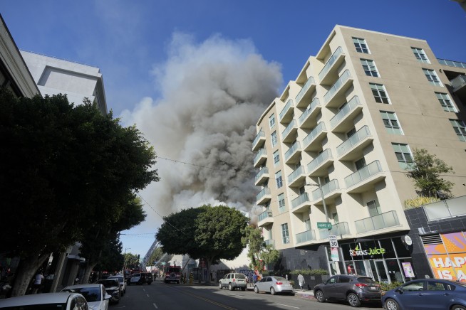 'Morrison Hotel' made famous by The Doors goes up in flames in LA