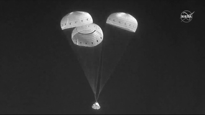 Boeing capsule lands back on Earth after space shakedown