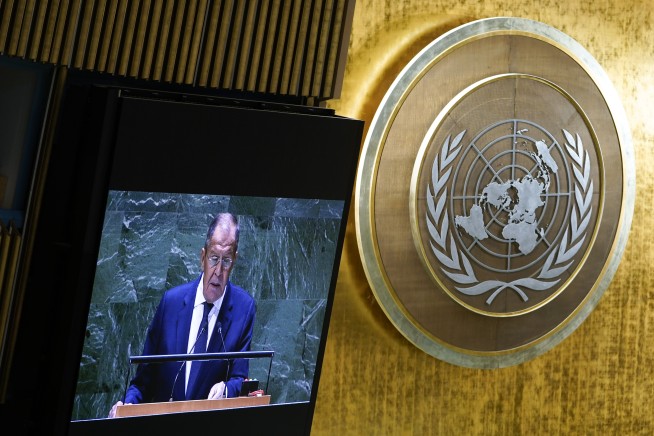 Russian foreign minister lambastes the West but barely mentions Ukraine in UN speech