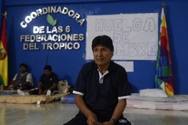 Bolivia's Evo Morales tells AP he'll press on with a hunger strike until his rival accepts dialogue