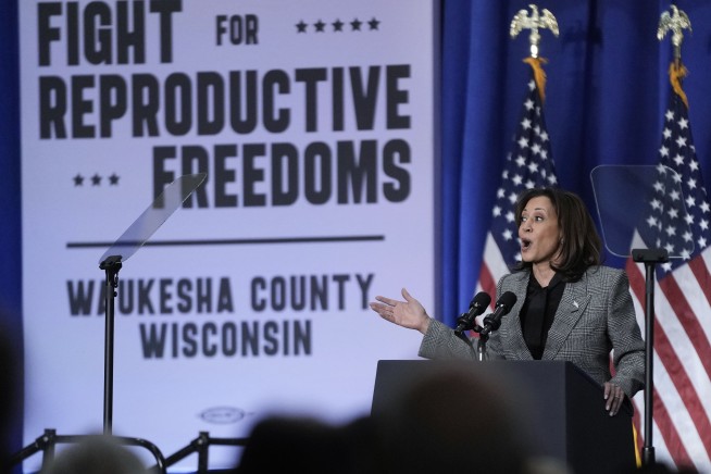 Vice President Harris targets Trump as she rallies for abortion rights in Wisconsin