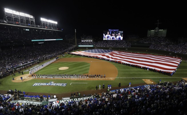 The Latest: Indians blank Cubs 1-0 for 2-1 World Series lead