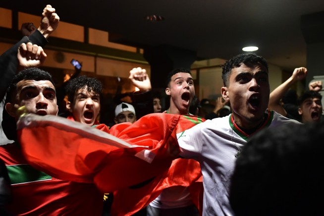 Moroccans celebrate historic World Cup win against Spain