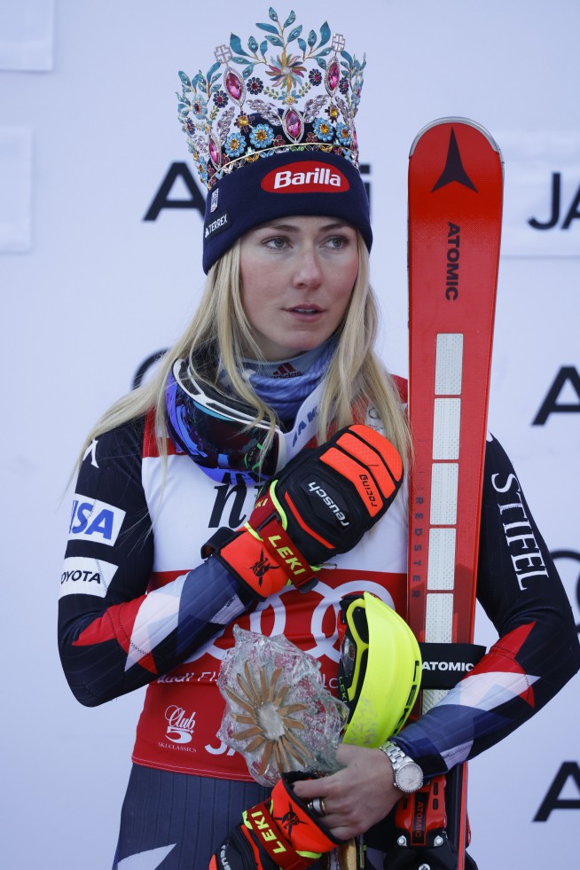 Shiffrin gets career win 95 in first World Cup slalom after season-ending injury for rival Vlhova