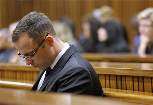 Pistorius photographed in bloodied prosthetics