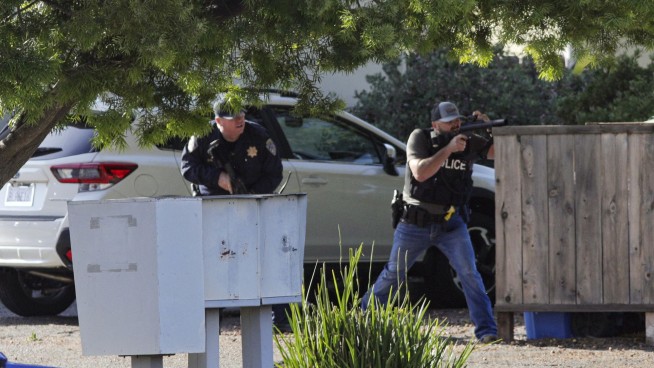1 of 2 officers shot in California dies, gunman killed