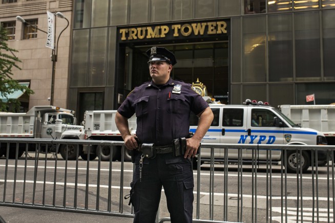 Trump arrives home in New York, but protesters don't see him