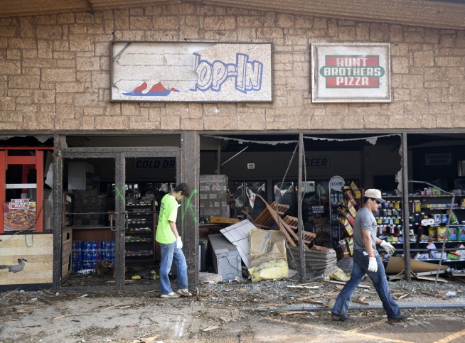 Tornadoes, hail and hurricane-force winds tear through west Texas, killing 4 people in small town