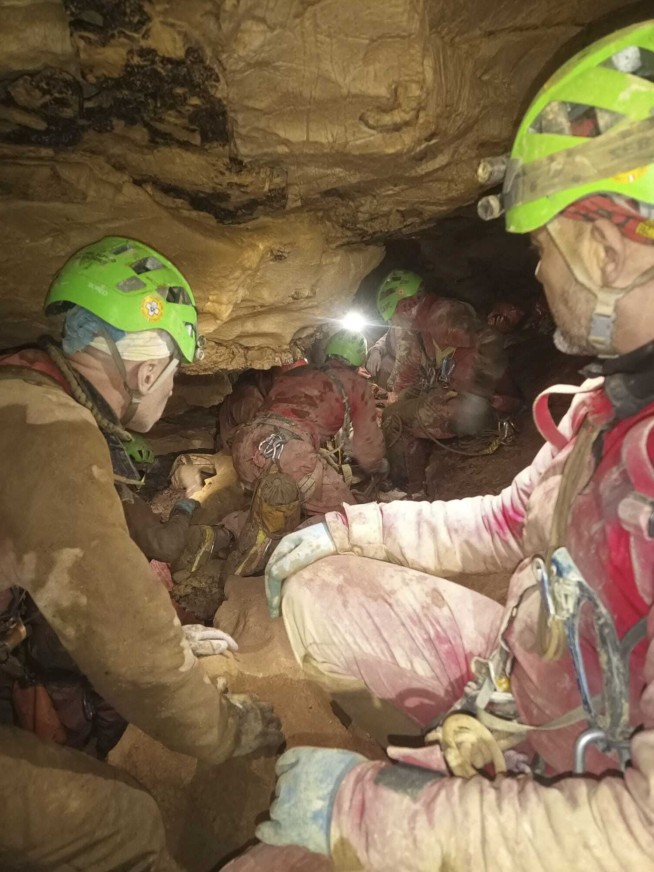 Rescuers in Italy working to free cave explorer trapped underground