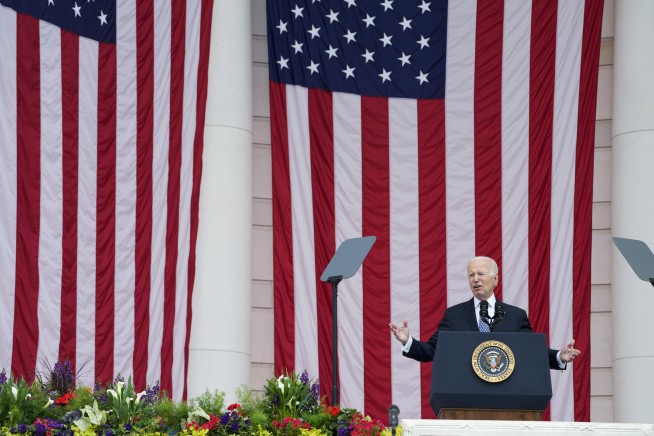 Biden on Memorial Day lauds generations of fallen US troops who 'dared all and gave all'