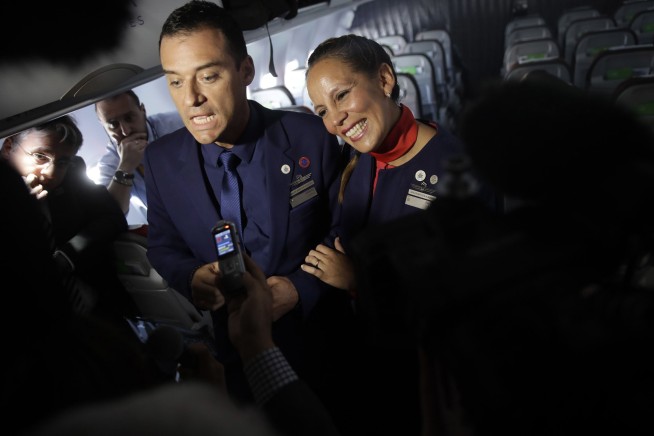 Love in the air: Pope marries couple on papal plane in Chile
