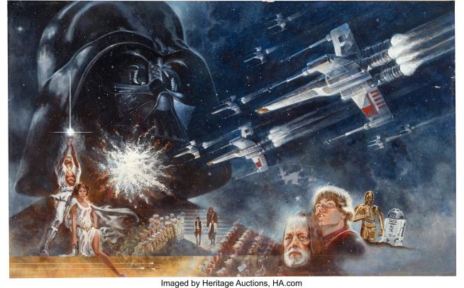 The painting that introduced 'Star Wars' to the world fetches $3.9M at auction
