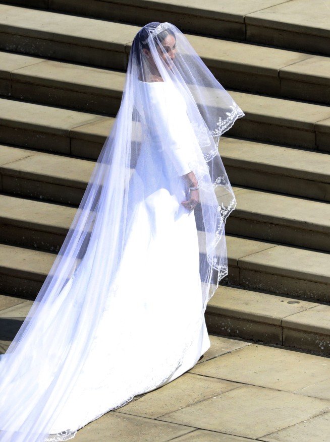 Meghan Markle wears dress by UK designer Clare Waight Keller