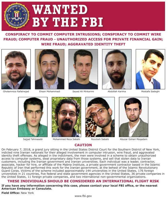 US charges 9 Iranians in massive hacking scheme