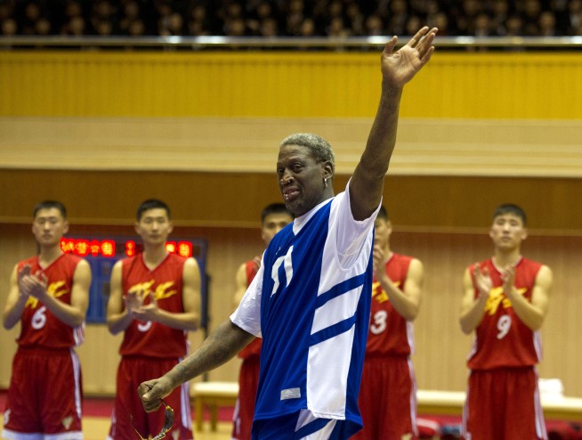 Former NBA player Dennis Rodman arrives in North Korea