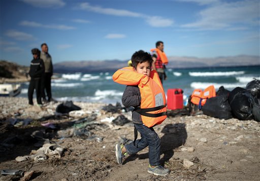 The Latest: 4 migrants missing off Greek island of Lesbos