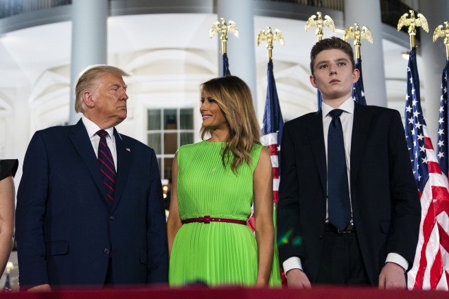 First lady: Barron Trump positive for COVID, no symptoms