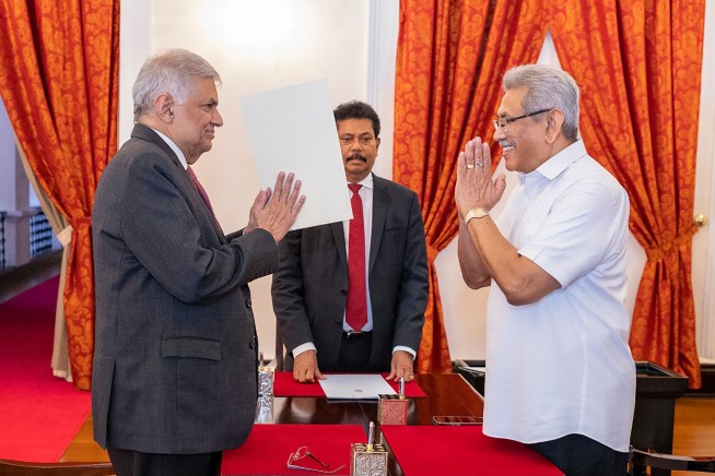 President and PM: 2 men at heart of Sri Lankan crisis