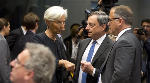 The latest on Greece: Greeks demonstrate in favor of euro