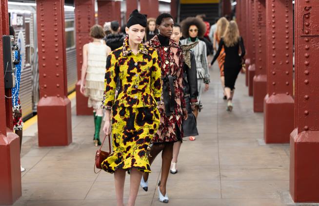 Chanel's new showman stages an ode to NYC with star-packed runway show on a real subway platform