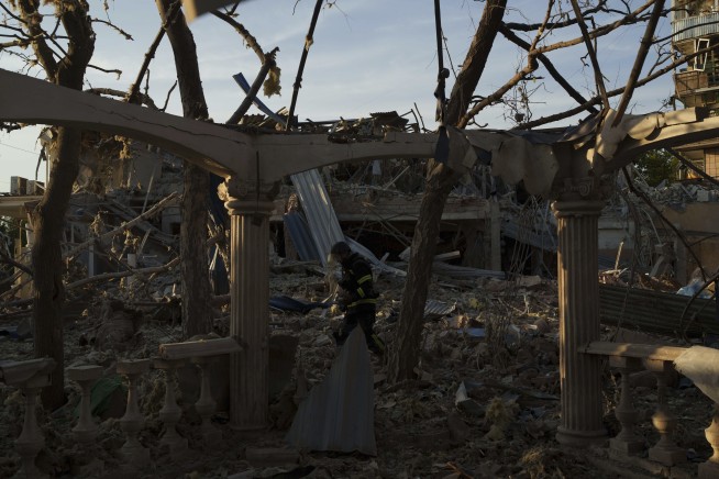 Member of British journalist team dies after Russian missile hits hotel in eastern Ukraine