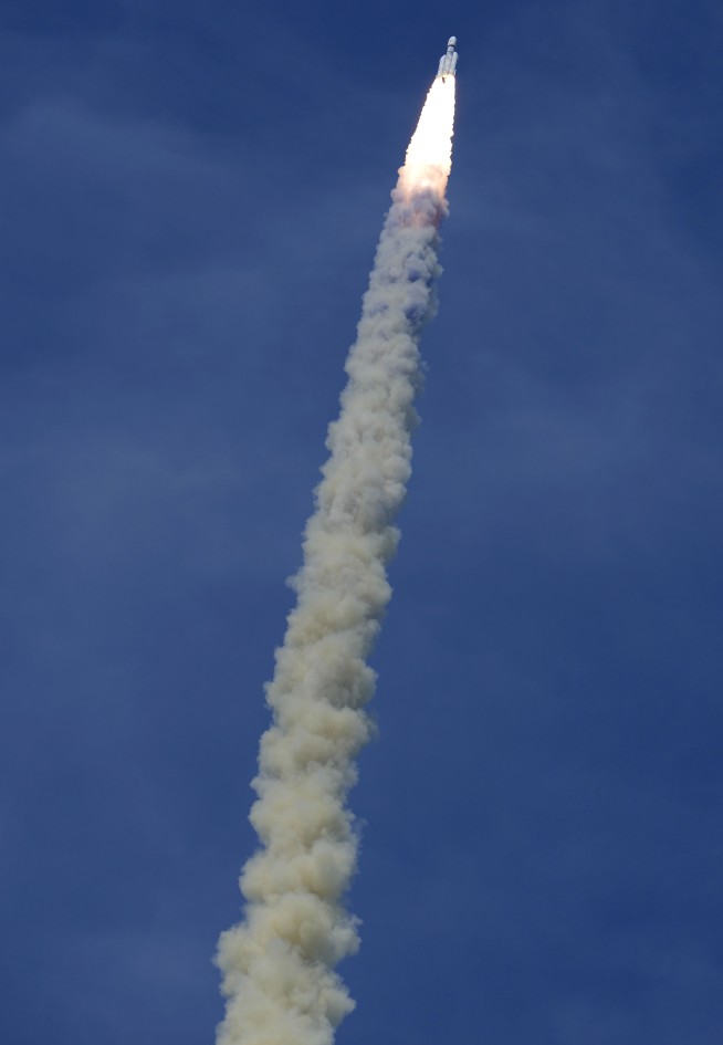 Crowds cheer as India launches a lander and rover to explore the moon’s south pole