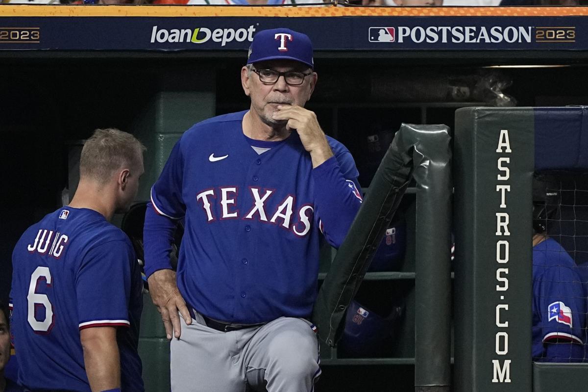 MLB on X: Bruce Bochy is 4 wins away from leading his third different  franchise to the #WorldSeries!  / X