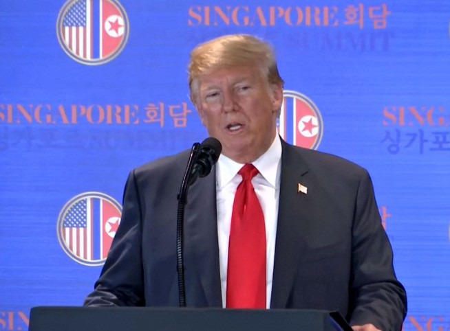 The Latest: Trump says Kim Jong Un 'loves his people'