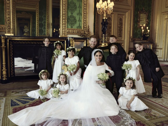 Palace shares family portrait and other royal wedding photos