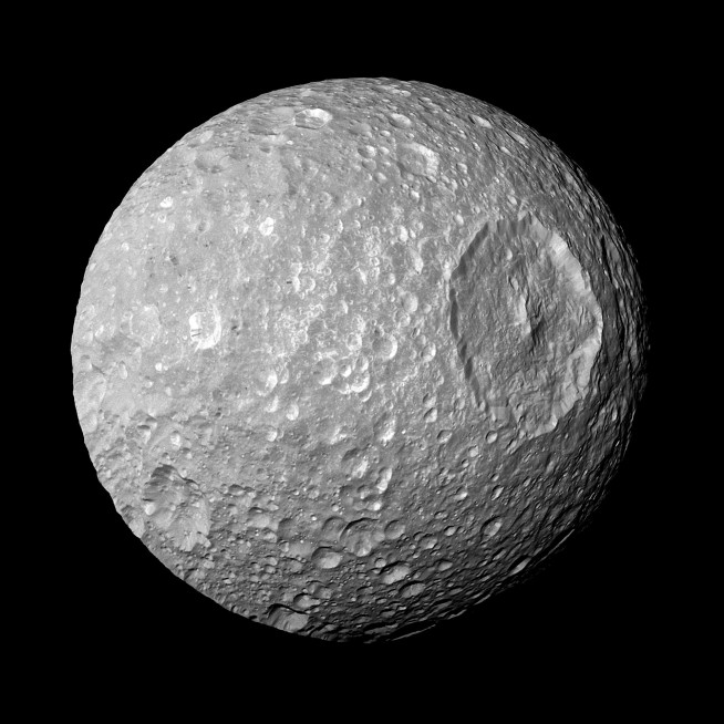 Saturn's Death Star-looking moon may have vast underground ocean