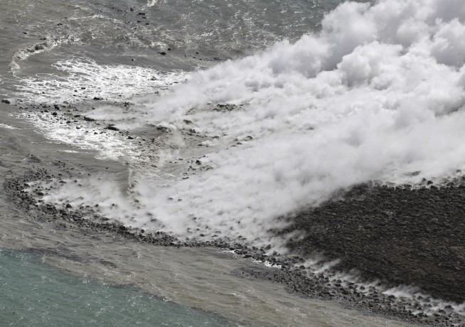 A volcanic eruption has created a new island off Japan, but it may not last