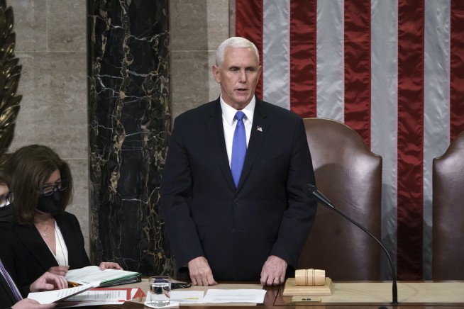 The Latest: Pence rules out invoking 25th Amendment on Trump