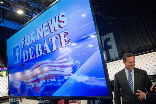 The Latest: Rick Perry gets 1st debate question of 2016